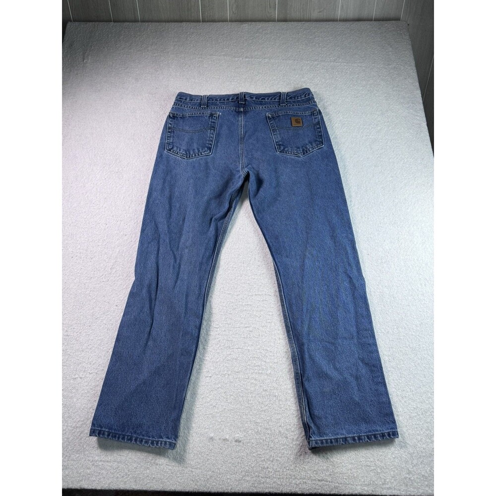Carhartt B480 Men's Relaxed Fit Straight Leg Jeans Blue Denim Workwear 36x30